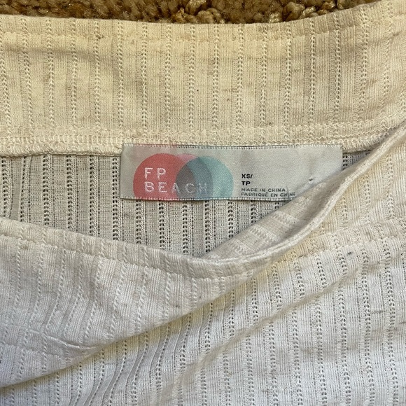 FP Swim Size XS Oatmeal Coloured Maxi Tiered Coverup Summer Beach Vacation Light - Picture 4 of 8